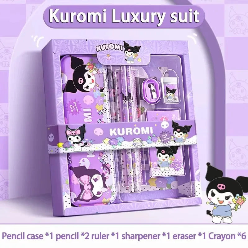 Set de Papelería Sanrio Kuromi – 12 Piezas (Edición Especial)