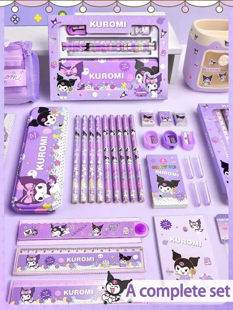 Set de Papelería Sanrio Kuromi – 12 Piezas (Edición Especial)