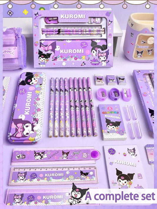 Set de Papelería Sanrio Kuromi – 12 Piezas (Edición Especial)