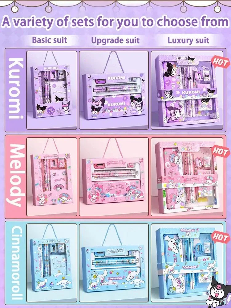 Set de Papelería Sanrio Kuromi – 12 Piezas (Edición Especial)