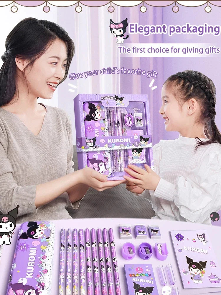 Set de Papelería Sanrio Kuromi – 12 Piezas (Edición Especial)