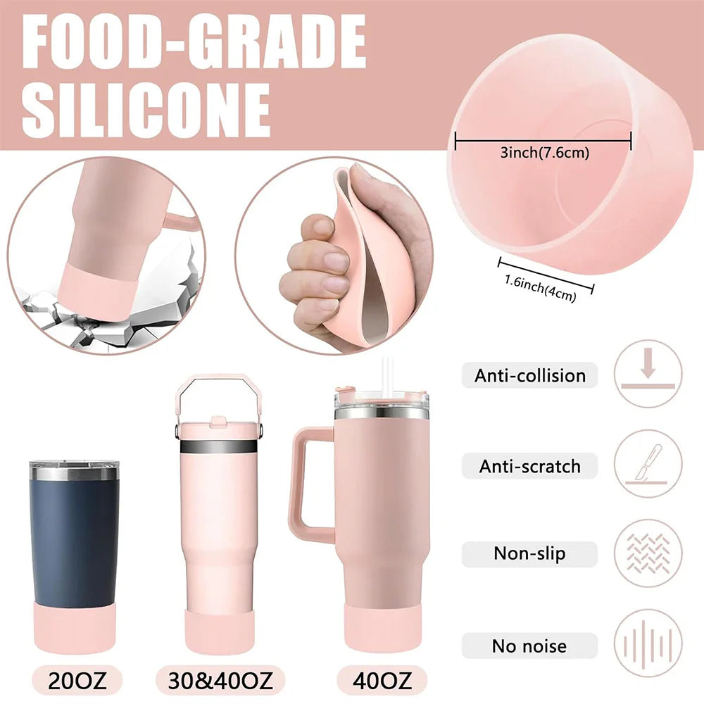 Set de 9 Accesorios para Taza – Tapones Antiderrame + Pajillas + Adornos Florales