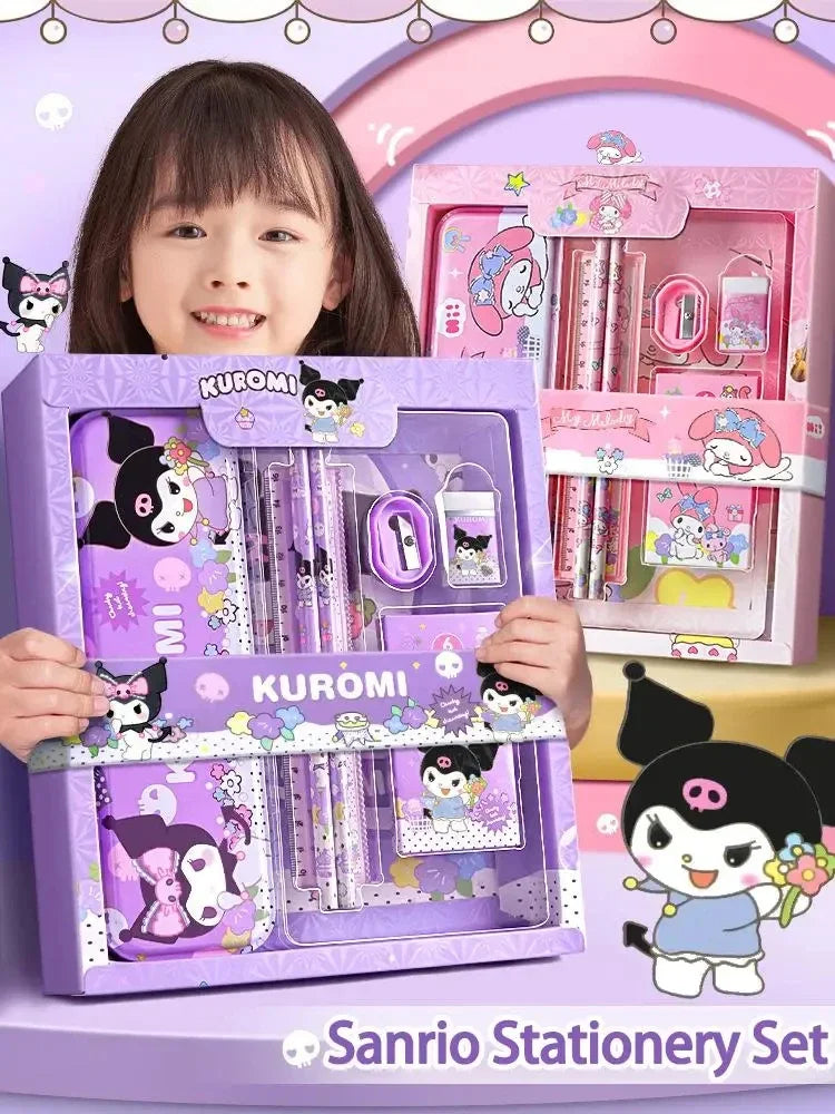 Set de Papelería Sanrio Kuromi – 12 Piezas (Edición Especial)
